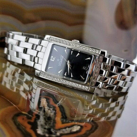 VISAGE Curvex Swarovski Crystal Watch